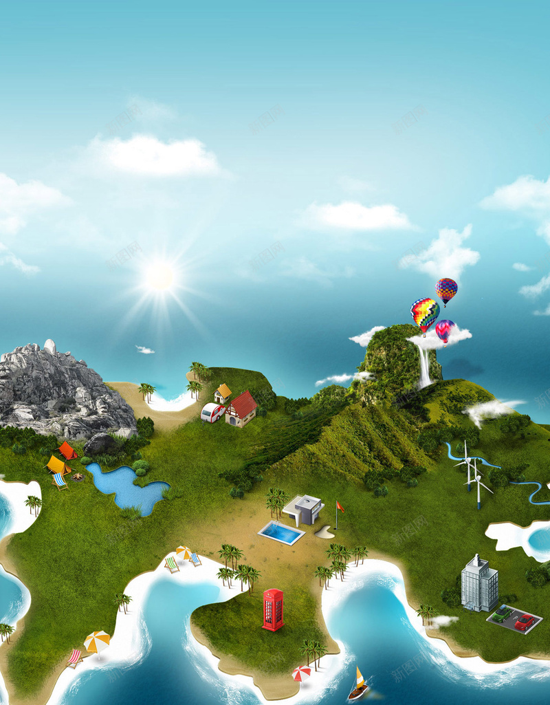 童话世界H5背景jpg设计背景_新图网 https://ixintu.com 通话 世界 地图 卡通 彩色 H5背景 H5 h5 童趣 手绘