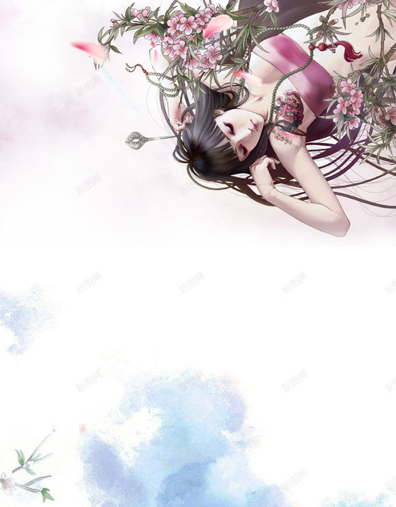 三生三世十里桃花梦幻背景素材psd设计背景_新图网 https://ixintu.com 三生三世十里桃花 古风 梦幻 素材 背景 古琴 唯美 浪漫