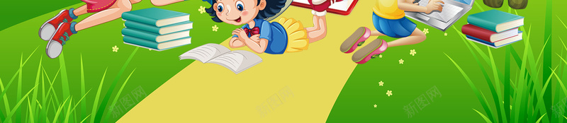 卡通教育世界读书日宣传海报psd设计背景_新图网 https://ixintu.com 世界读书日 读书宣传 读书海报 阅读日 阅读 节日海报 儿童 书本 户外 蓝色