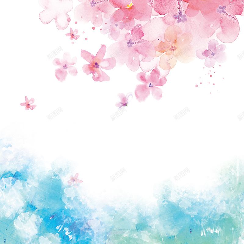 多彩浪漫主图psd设计背景_新图网 https://ixintu.com 手绘花卉 浪漫主图 主图 浪漫 梦幻