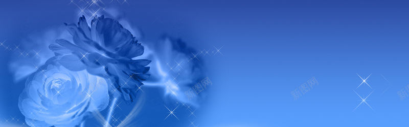 简约大气蓝色花朵海报背景psd设计背景_新图网 https://ixintu.com 蓝色背景 大气 简约 花朵 蓝色 鲜花背景 花朵背景 花卉背景 绚丽花朵 温馨背景 海报banner 浪漫 梦幻