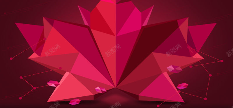 红色几何banner背景jpg设计背景_新图网 https://ixintu.com anner 几何图案 几何 红色 背景 banner 几何图形 菱形 三角形 几何叠加图形 开心