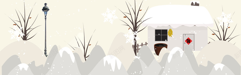 唯美冬季雪地雪景清新bannerpsd设计背景_新图网 https://ixintu.com 清新banner 冬季 唯美 雪地 雪景 雪花 松树 冬天 冬至 雪人 房子