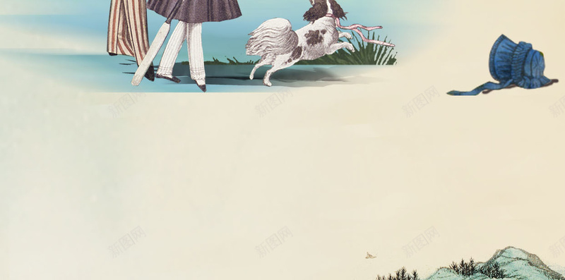 卡通欧式复古背景psd设计背景_新图网 https://ixintu.com 卡通 古典 复古 欧式 欧洲 精致 讲究 人物 小狗 欧式复古背景 欧式复古素材 童趣 手绘