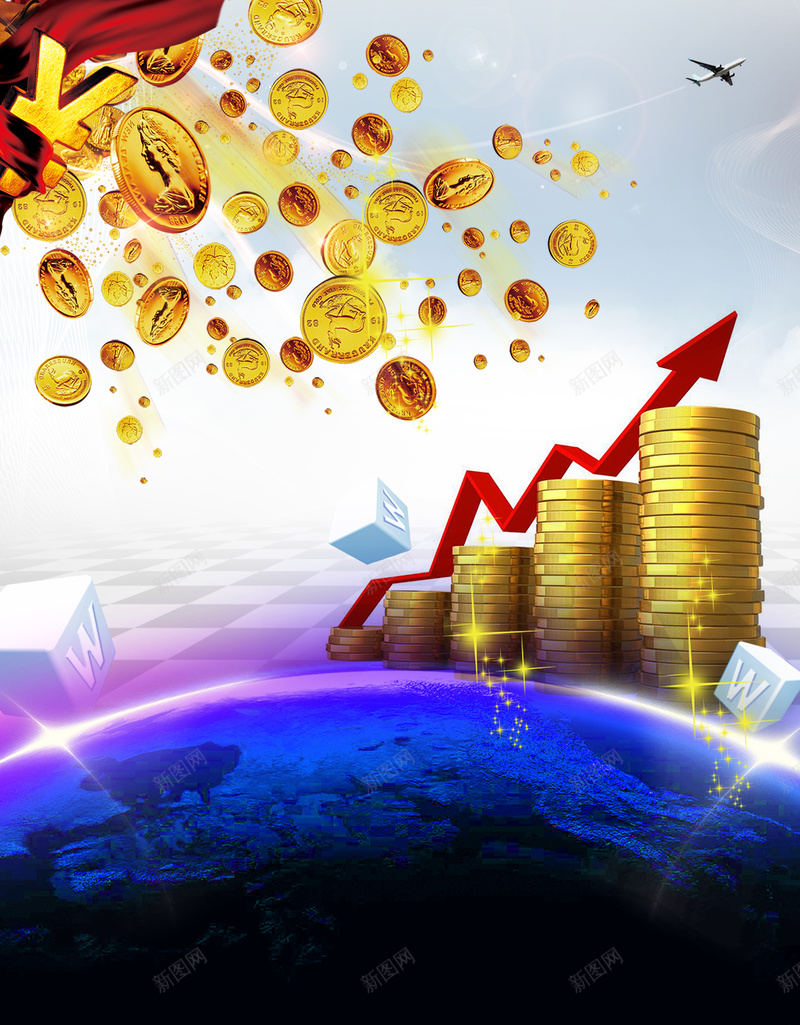 银行业务海报背景素材psd设计背景_新图网 https://ixintu.com 上涨 丝绸 网银 金币 银行 银行业务海报图片下载 结售汇 地球 简单 快捷