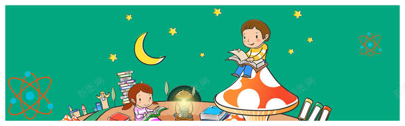 寒假培训教育bannerpsd设计背景_新图网 https://ixintu.com 卡通人物素材 绿色背景图片 教育培训 背景 艺术培训 扁平卡通背景图片 小升初素材背景 初升高背景图