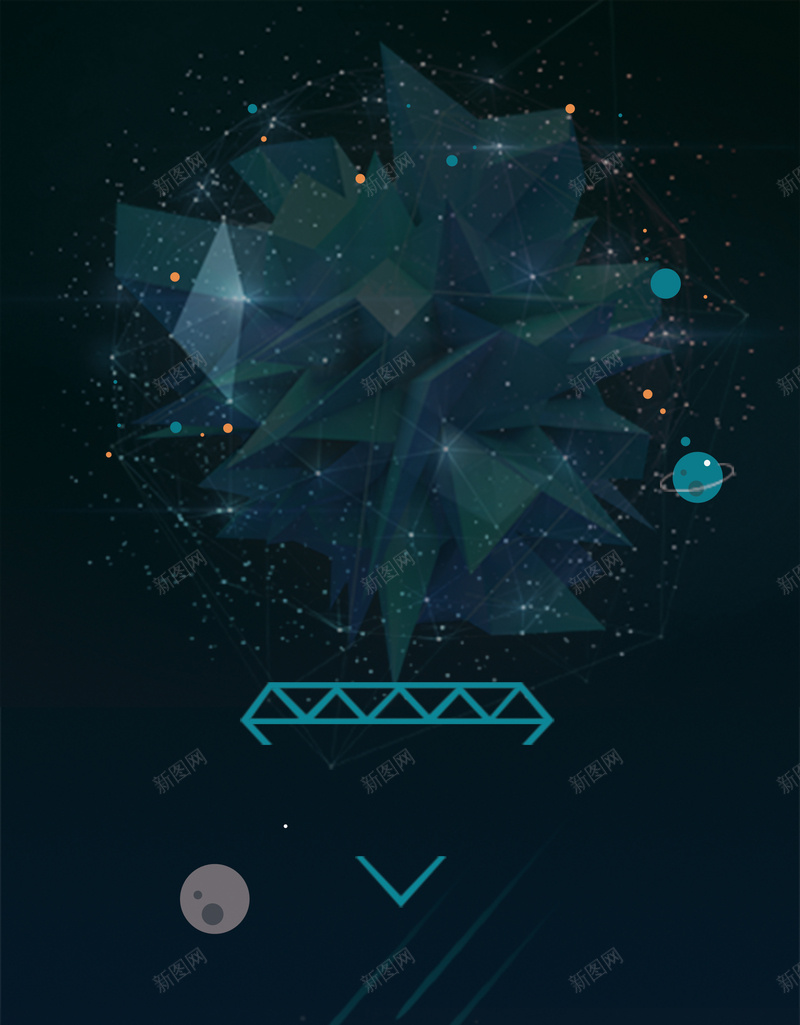 暗色设计感背景素材psd设计背景_新图网 https://ixintu.com 深蓝色海报 几何风 图形 文艺 简约 小清新