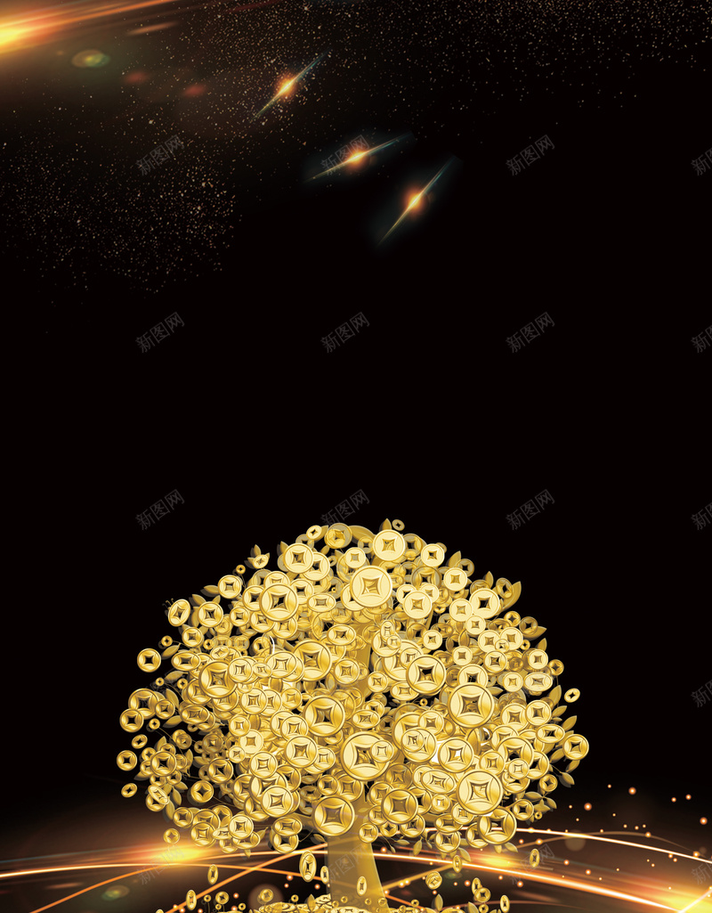 金融理财黑金质感简约大气金币海报psd设计背景_新图网 https://ixintu.com 金融 理财 黑金 质感 简约 大气 金币 商业 海报