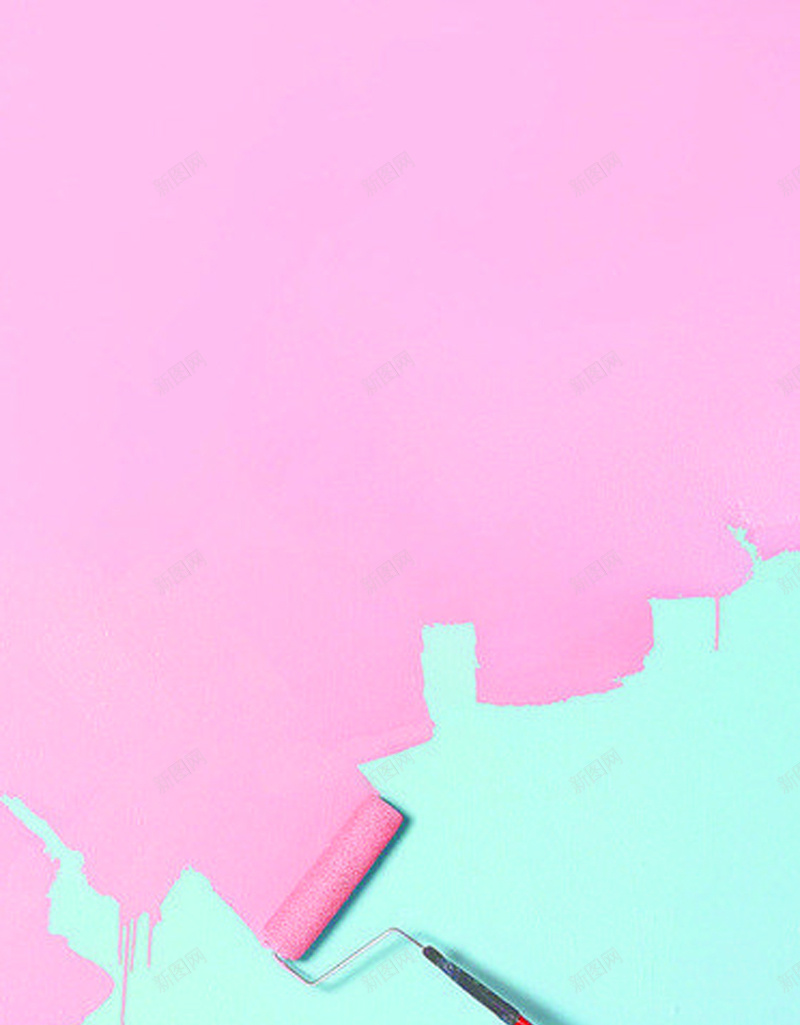 墙面涂绘图jpg设计背景_新图网 https://ixintu.com 墙漆 彩色 滚轮 H5背景
