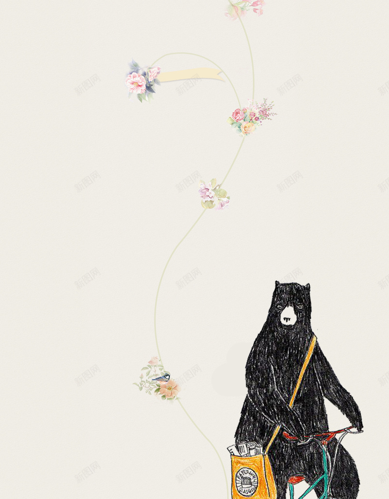 卡通动物手绘海报背景psd高清背景_新图网 https://ixintu.com 卡通海报 手绘海报 插画海报 文艺海报 艺术海报 清新 动物海报 插画背景