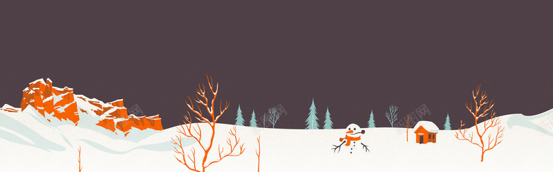 冬季雪人插画banner背景jpg设计背景_新图网 https://ixintu.com 冬季 可爱 插画 雪人 雪 卡通 海报banner 童趣 手绘