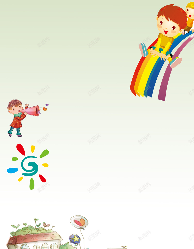 六一儿童节活动海报背景素材psd设计背景_新图网 https://ixintu.com 彩虹 小孩 羽毛 卡通城堡背景 六一儿童节素材背景模板下载 六一儿童节素材背景 拿着喇叭 长凳子