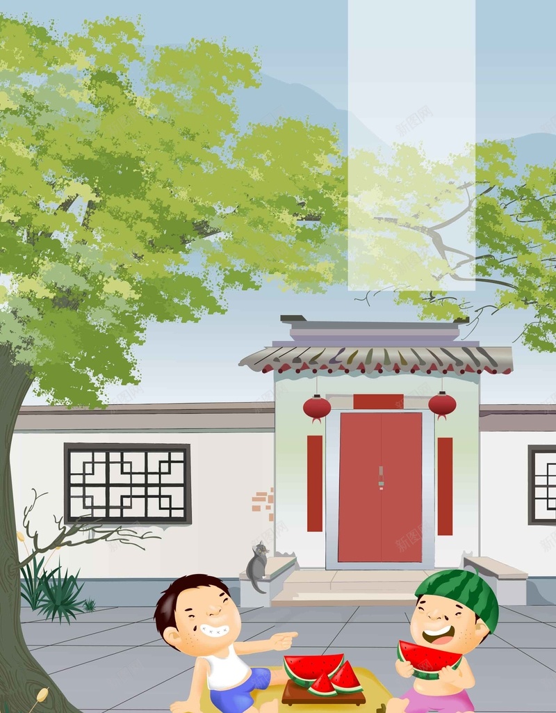 卡通创意清新夏至未至创意海报背景模板psd设计背景_新图网 https://ixintu.com 夏至未至 创意 卡通 海报 清新 背景模板 夏至 24节气 传统节气 宣传