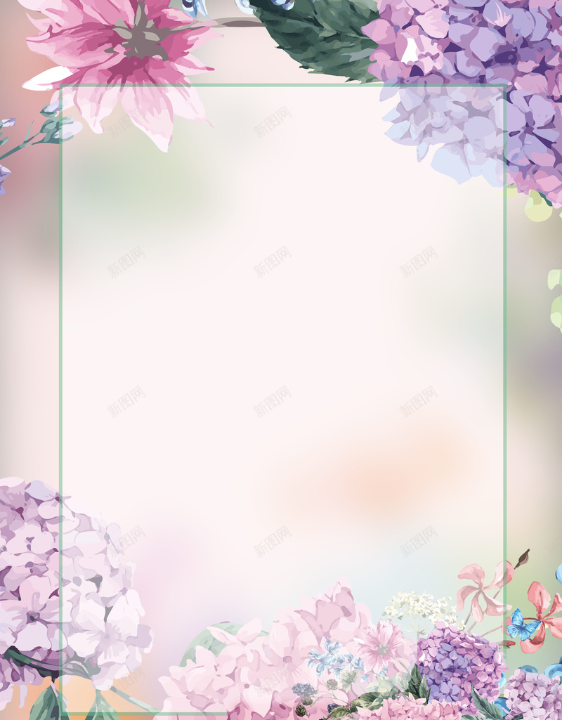 唯美手绘花朵春装上市海报背景模板psd设计背景_新图网 https://ixintu.com 海报背景模板 新品上市 春装上市 海报背景 唯美 手绘花朵 商城促销 邀请函