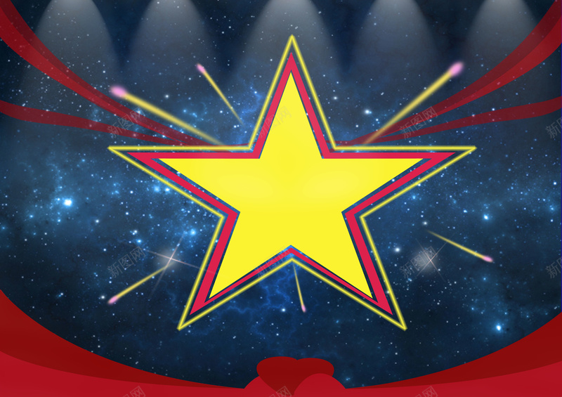 星星舞台背景psd设计背景_新图网 https://ixintu.com 丝带 星云 星空 灯光 红星 星海 星际 文艺 小清新 简约