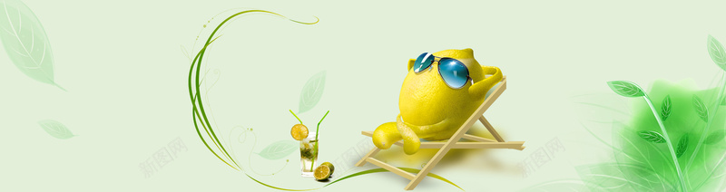 柠檬茶广告psd设计背景_新图网 https://ixintu.com 春天 小清新 柠檬茶 果汁 广告 海报banner 文艺 简约
