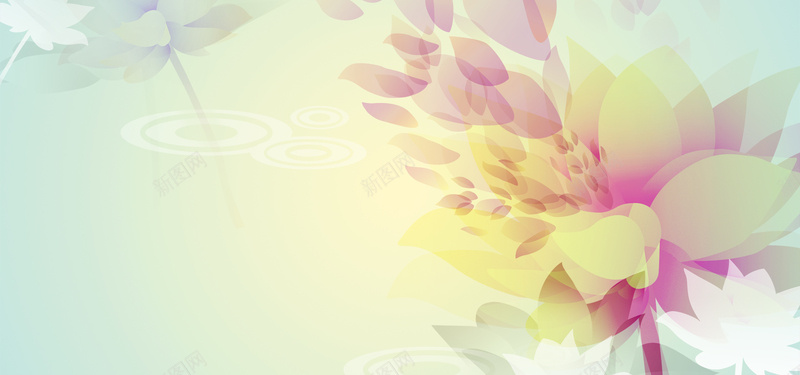 雅淡花纹背景psd设计背景_新图网 https://ixintu.com 颜色渐变 几何图形 多边形 花纹背景 海报banner 扁平 渐变 几何