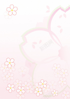 浪漫粉色樱花背景素材背景