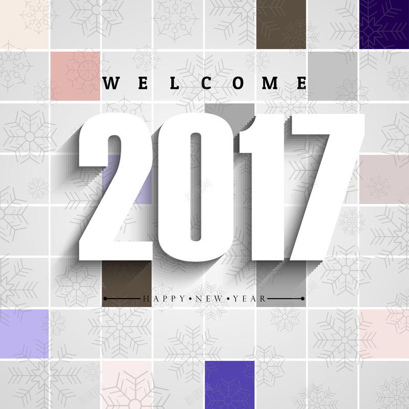 2017新年方块雪花背景素材eps设计背景_新图网 https://ixintu.com 雪花 雪花背景 2017 新年 方块 方块背景 几何 跨年 文艺 简约 素材
