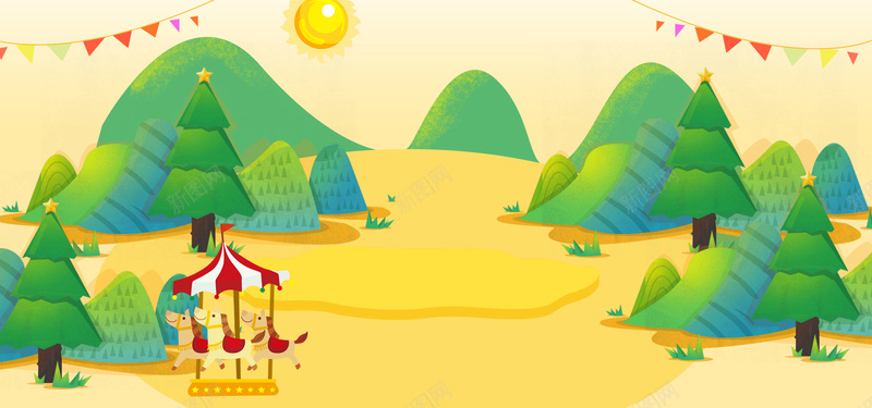 儿童节童真童趣可爱bannerpsd设计背景_新图网 https://ixintu.com 儿童用品 六一快乐 儿童节 可爱 童装 61欢乐嘉年华 卡通 动感