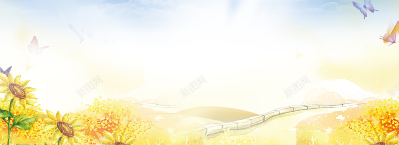 清新梦幻手绘向日葵背景jpg设计背景_新图网 https://ixintu.com 海报banner 唯美背景 手绘背景 清新背景 文艺 小清新 简约