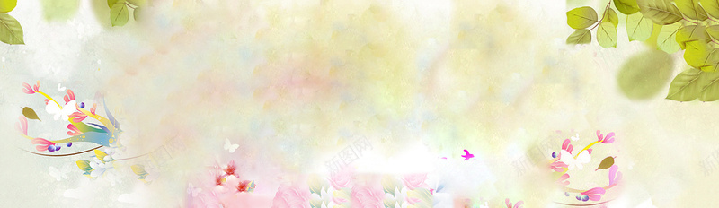 春天浪漫背景psd设计背景_新图网 https://ixintu.com 春天 小清新 清爽 踏青 春色 女装 海报banner 文艺 简约