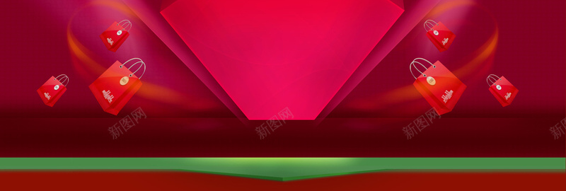 双十一喜庆背景psd设计背景_新图网 https://ixintu.com 海报banner 双11 双十一 多边形 喜庆 礼包 1111 扁平 渐变 几何