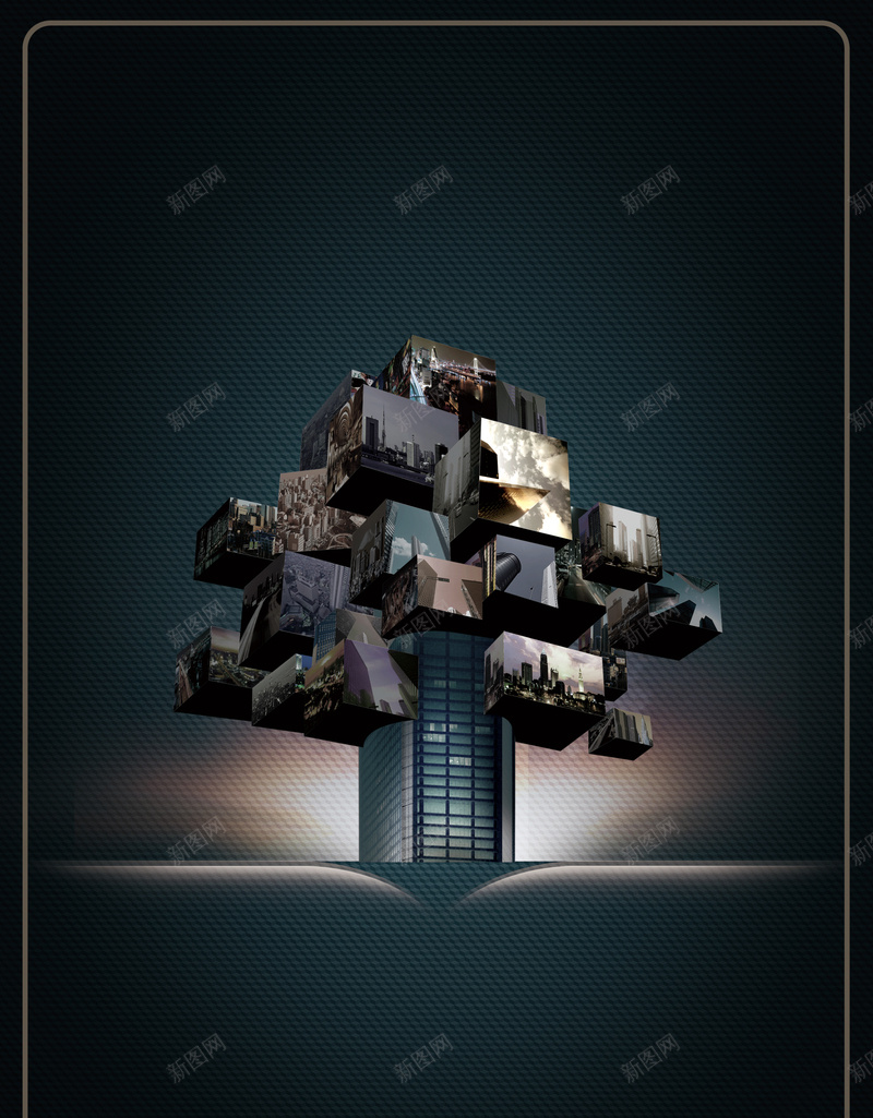 树状房产图片背景psd设计背景_新图网 https://ixintu.com 房地产 城市 形状 成长 结合 房产 大树状 渐变 大气