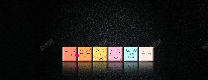 创意小方块表情图jpg设计背景_新图网 https://ixintu.com 小方块 创意 多彩 童趣 表情 海报banner