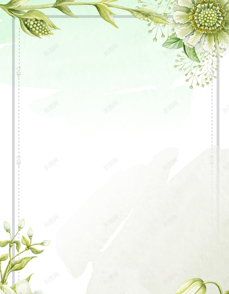 淡绿色手绘春季上新花卉线框背景jpg设计背景_新图网 https://ixintu.com 淡绿色 手绘 春季上新 花卉 春天 线框背景 春天来了 花朵 上新