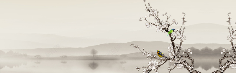 中国风桃花背景jpg设计背景_新图网 https://ixintu.com 桃花 红色 海报banner 中国风
