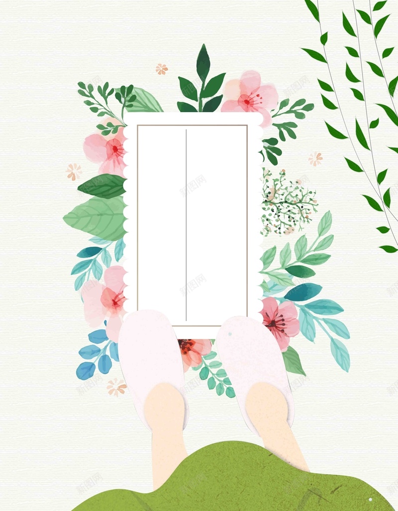 手绘花卉清明节海报背景模板psd设计背景_新图网 https://ixintu.com 手绘 花卉 清明节 海报 背景 插画 卡通 小清新 春天 踏青