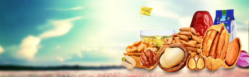 天猫小清新坚果零食海报背景图jpg设计背景_新图网 https://ixintu.com 梦幻背景 碧根果 坚果 年货 简约 零食 芒果干 海报背景图 零食banner 天猫装修banner