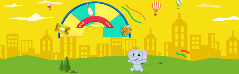 黄色动感促销背景psd设计背景_新图网 https://ixintu.com 黄色 动感 海报banner 卡通 童趣 手绘