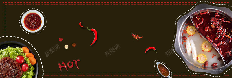 红黑简约时尚火锅美食bannerpsd设计背景_新图网 https://ixintu.com 红黑 简约 时尚 火锅 美食 冬季 促销 banner
