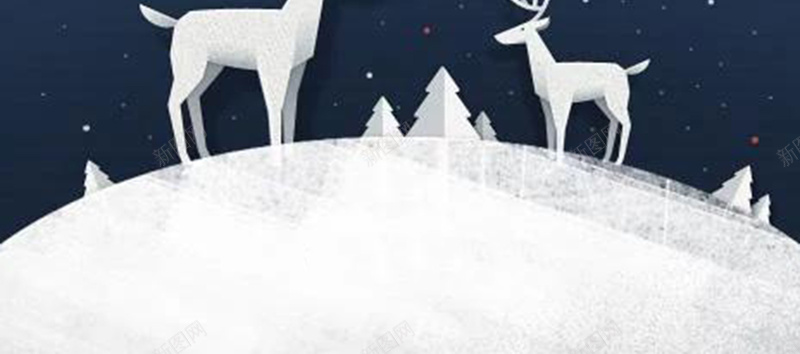蓝白圣诞浪漫背景jpg设计背景_新图网 https://ixintu.com 圣诞 挂饰 白色 雪景 麋鹿 开心 浪漫 扁平 渐变 几何