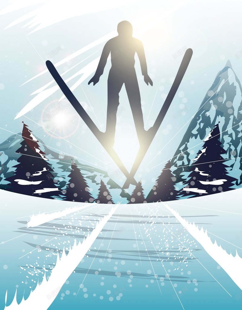 清新冬季滑雪运动psd设计背景_新图网 https://ixintu.com 滑雪培训 滑雪运动 冬天 冬日 滑雪 滑雪活动 下雪 大雪 唯美 雪地 雪景 清新 平面设计 分层文件 源文件 高清