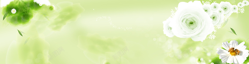 绿色自然背景jpg设计背景_新图网 https://ixintu.com 小清新 扁平 绿色 自然 花朵 渐变 蜜蜂 海报banner 文艺 简约