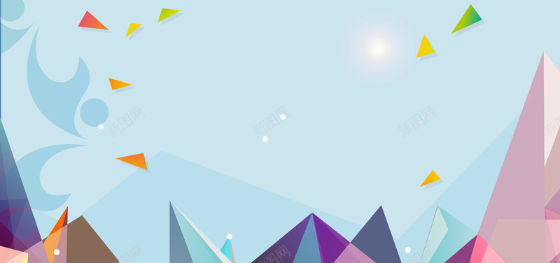 浅蓝色几何图形背景psd设计背景_新图网 https://ixintu.com 浅蓝色 几何 图形 扁平 背景 渐变
