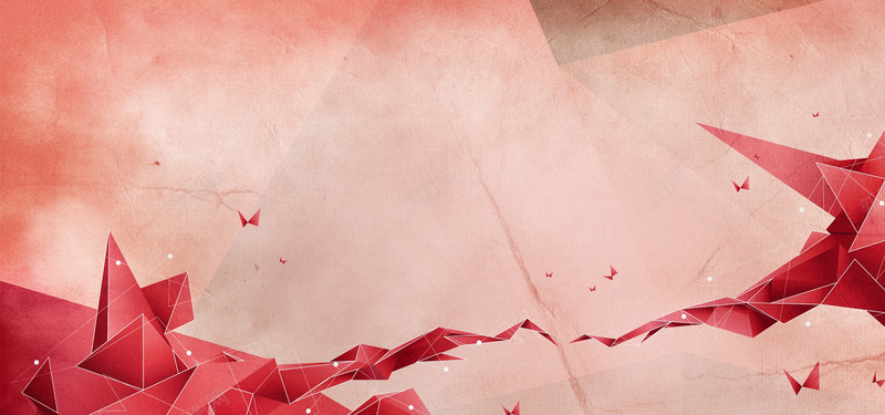 红色文艺立体几何三角形bannerjpg设计背景_新图网 https://ixintu.com 三角形几何 几何图案 文艺背景 红色背景 立体感 绘画美术 美术招生 banner
