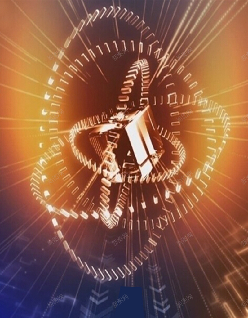 科技感大数据H5背景jpg设计背景_新图网 https://ixintu.com 光晕 数据 渐变 科技 齿轮 黄色 蓝色 H5背景