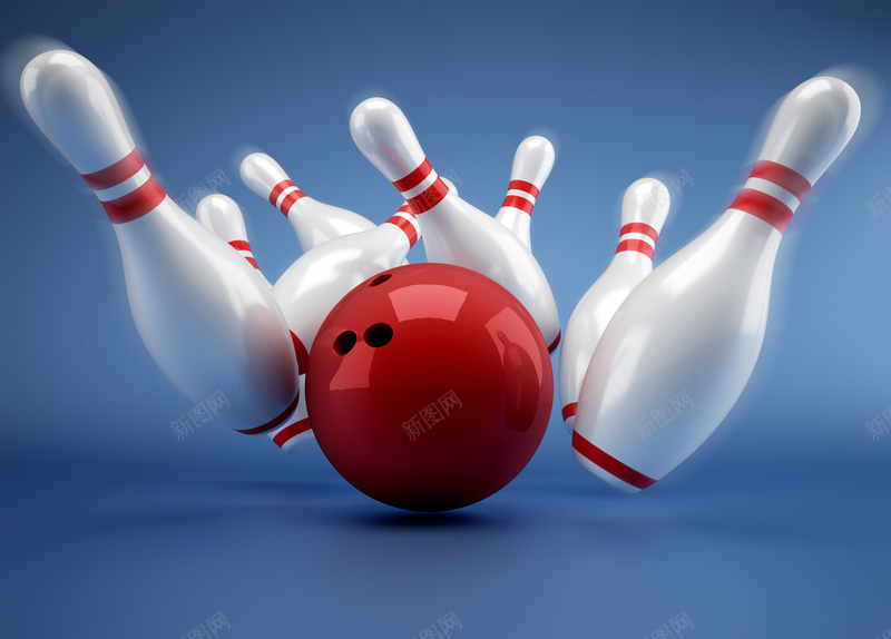休闲保龄球背景素材jpg设计背景_新图网 https://ixintu.com 保龄球 休闲 健康 红色 蓝色 运动 目标 击破