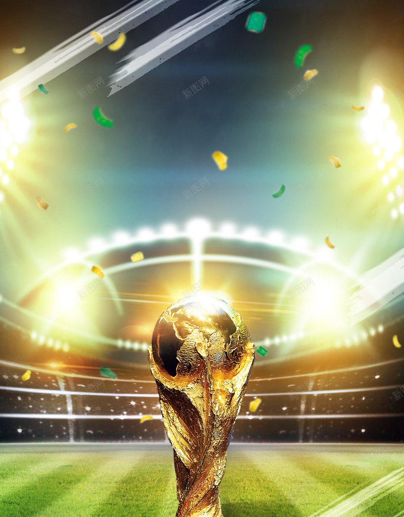 激情世界杯宣传海报psd设计背景_新图网 https://ixintu.com 世界杯 俄罗斯 足球赛 球赛 足球 球场 赛场 2018世界杯 奖杯 灯光