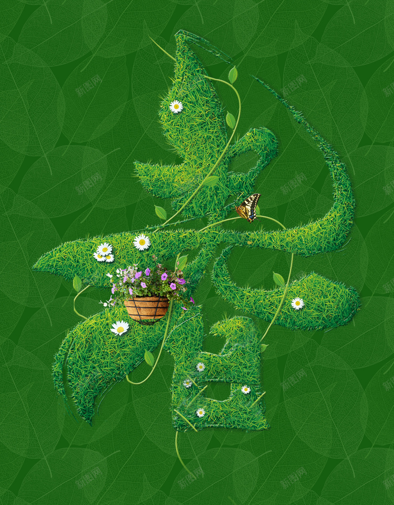 绿色春天纹理源文件H5背景psd设计背景_新图网 https://ixintu.com 春天 纹理 绿色 美丽 蝴蝶 春天来了 新品上市 促销 生命 源文件 H5背景 绿色背景 纹理背景
