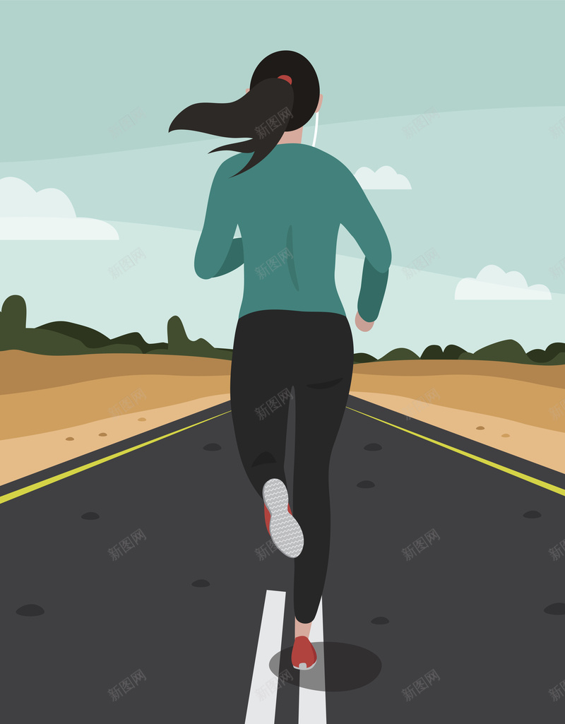 卡通手绘健身跑步减肥锻炼人物背景素材eps设计背景_新图网 https://ixintu.com 健身 减肥 卡通 手绘 跑步 锻炼 人物 背景 素材