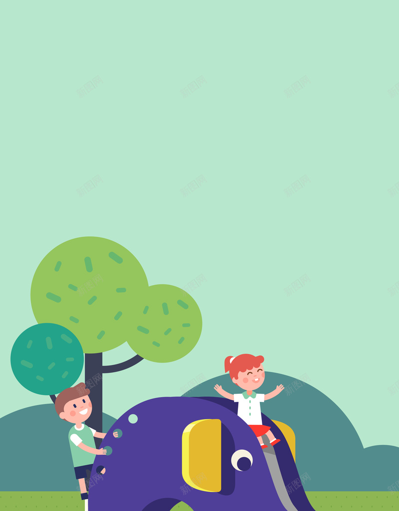 卡通简约游乐场公园娱乐背景图psd设计背景_新图网 https://ixintu.com 公园 卡通 娱乐 游乐场 游乐场背景 游戏 滑滑梯 玩滑滑梯 玩耍 简约