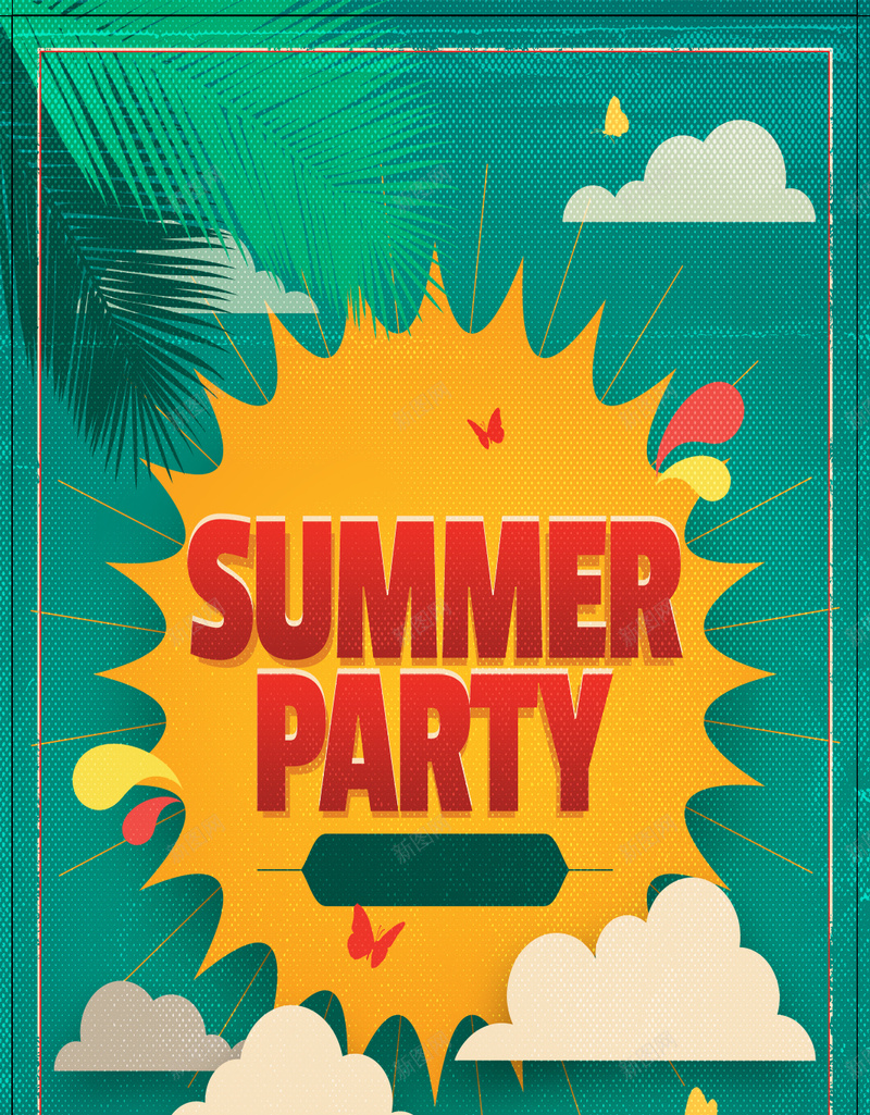 summerparty狂欢H5背景psd设计背景_新图网 https://ixintu.com ummer party 狂欢 春天 派对 summer H5 激情 h5