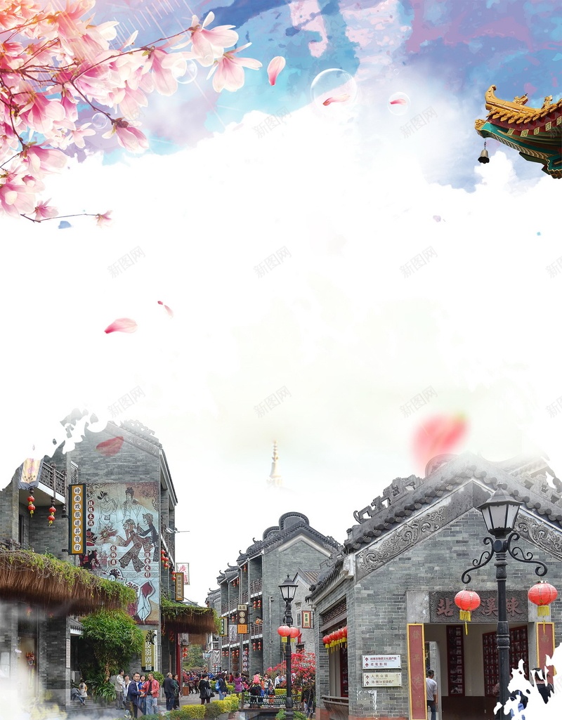 中国风岭南景点旅游psd设计背景_新图网 https://ixintu.com 中国风 中国建筑 岭南建筑 岭南印象 岭南 岭南风光 岭南文化 旅游 平面设计 分层文件 PSD源文件 150PPI