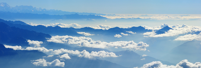 大气云海背景图jpg设计背景_新图网 https://ixintu.com 云海 大气 简约 蓝色 高山 海报banner