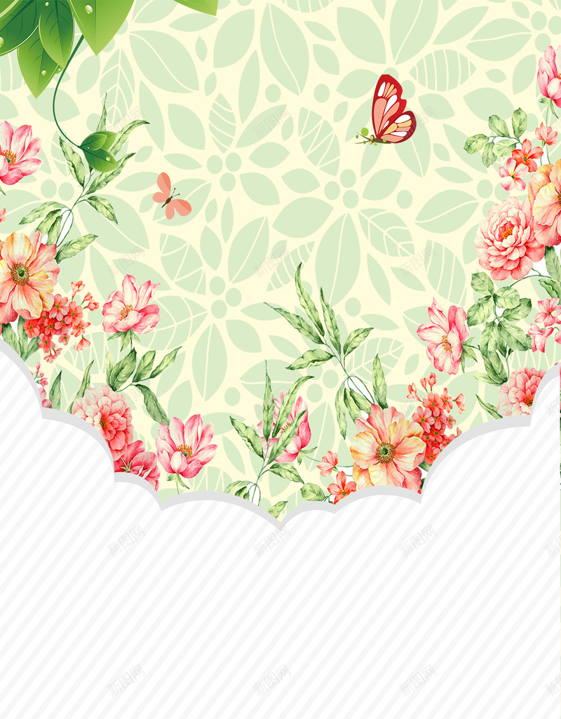 绿色简约小清新花朵H5背景psd设计背景_新图网 https://ixintu.com 小清新 文艺 简约 绿色 花朵 H5背景 商务 商品展示 优惠 五一